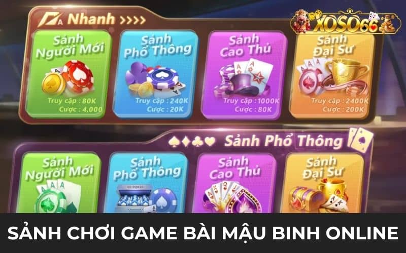 Các sảnh chơi mậu binh online hiện có tại XOSO66 Các sảnh chơi mậu binh online hiện có tại XOSO66