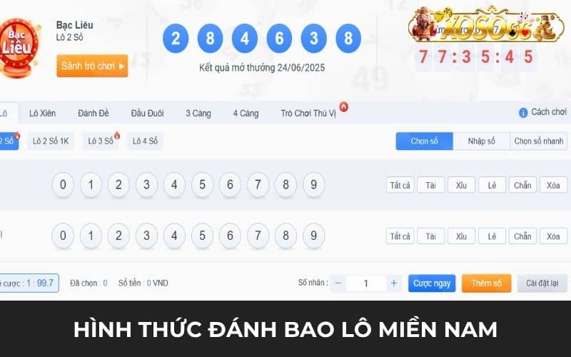 Cách đánh bao lô các đài miền Nam